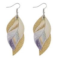 Fashion Feather Pu Leather Women's Earrings 1 Pair sku image 8