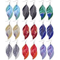 Fashion Feather Pu Leather Women's Earrings 1 Pair main image 1