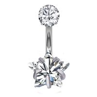 1 Piece Sweet Heart Shape Stainless Steel Plating Inlay Zircon Women's Belly Ring sku image 16