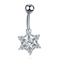 1 Piece Sweet Heart Shape Stainless Steel Plating Inlay Zircon Women's Belly Ring sku image 18