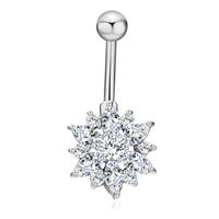 1 Piece Sweet Heart Shape Stainless Steel Plating Inlay Zircon Women's Belly Ring sku image 19