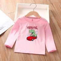 Cute Dinosaur Car 100% Cotton T-shirts & Shirts main image 3