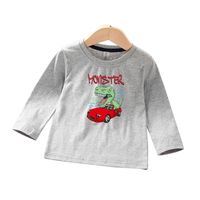 Cute Dinosaur Car 100% Cotton T-shirts & Shirts main image 6