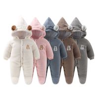 Casual Solid Color Polyester Fleece Baby Rompers main image 1