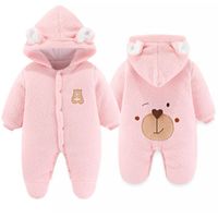Casual Solid Color Polyester Fleece Baby Rompers main image 5