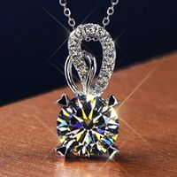 Fashion Geometric Copper Plating Artificial Gemstones Artificial Diamond Pendant Necklace 1 Piece main image 1