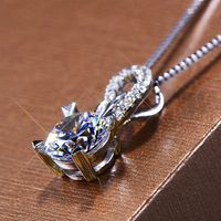 Fashion Geometric Copper Plating Artificial Gemstones Artificial Diamond Pendant Necklace 1 Piece main image 5