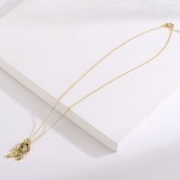 Fashion Tortoise Rabbit Bird Copper Gold Plated Zircon Pendant Necklace 1 Piece main image 2