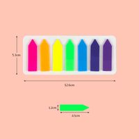 Pet Transparent Sticky Notes Fluorescent Color Waterproof Arrow Stick Label sku image 11