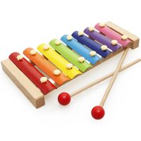 Children's Eight-tone Percussion Piano Threading Clock Rainbow Tower Baby Educational Toys Wholesale sku image 28