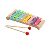 Children's Eight-tone Percussion Piano Threading Clock Rainbow Tower Baby Educational Toys Wholesale sku image 32