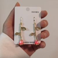Sweet Flower Alloy Copper Women's Drop Earrings 1 Pair sku image 1
