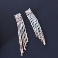 Fashion Geometric Copper Plating Artificial Diamond Drop Earrings 1 Pair main image 3
