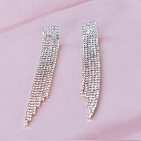 Fashion Geometric Copper Plating Artificial Diamond Drop Earrings 1 Pair main image 9