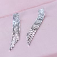 Fashion Geometric Copper Plating Artificial Diamond Drop Earrings 1 Pair main image 8