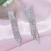 Fashion Geometric Copper Plating Artificial Diamond Drop Earrings 1 Pair main image 4