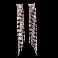 Fashion Geometric Copper Plating Artificial Diamond Drop Earrings 1 Pair sku image 1