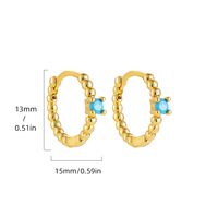 Fashion Geometric Alloy Inlay Turquoise Women's Earrings 1 Pair main image 2