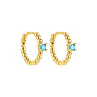 Fashion Geometric Alloy Inlay Turquoise Women's Earrings 1 Pair sku image 1