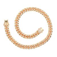 Fashion Solid Color Alloy Inlay Rhinestones Unisex Bracelets Necklace 1 Piece sku image 31