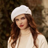 Women's Retro Solid Color Beret Hat main image 1