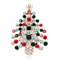Moda Árbol De Navidad Estrella Forma De Corazón Aleación Enchapado Diamantes De Imitación Mujeres Broches sku image 13