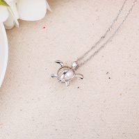 Simple Style Animal Alloy Inlay Artificial Pearls Women's Pendant Necklace 1 Piece sku image 3