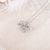 Simple Style Animal Alloy Inlay Artificial Pearls Women's Pendant Necklace 1 Piece sku image 6