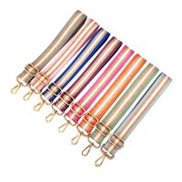 New Colorful Nylon Wide Shoulder Strap Bright Gold Thread Purse Accessories Strap Adjustable Shoulder Crossbody Replacement Long Strap main image 3