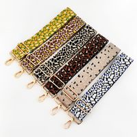 New Color Jacquard Leopard Print Wide Shoulder Strap One Shoulder Crossbody Widen And Thicken Long Strap Purse Accessories Burden Reduction Strap main image 2