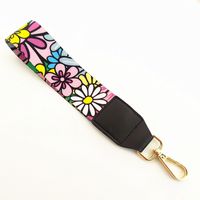 New Colorful Flowers Hand Strap Wrist Strap Decorative Band Accessory Strap Short Hand Bag Small Bag Clutch Belt sku image 6