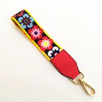 New Colorful Flowers Hand Strap Wrist Strap Decorative Band Accessory Strap Short Hand Bag Small Bag Clutch Belt sku image 2