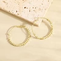Fashion Solid Color Alloy Gold Plated Plating Women's Hoop Earrings 1 Pair main image 1
