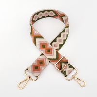 Nuevo Colorido Patrón De Rombo Jacquard Correa De Hombro Ancha 3,8 Cm De Un Solo Hombro Crossbody Reemplazo Correa Larga Para Mujer Bolsa Accesorios Correa sku image 32