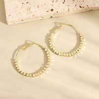 Fashion Solid Color Alloy Gold Plated Plating Women's Hoop Earrings 1 Pair main image 3