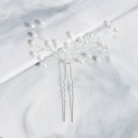 Simple Bridal  New  Hand-woven Pearl Hairpin sku image 1