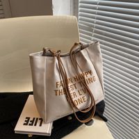 Women's Summer Spring Pu Leather Letter Fashion Square Zipper Tote Bag main image 3