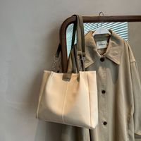 Women's Summer Spring Pu Leather Geometric Fashion Square Zipper Tote Bag main image 1