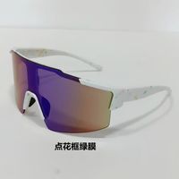 Unisex Fashion Gradient Color Pc Special-shaped Mirror Patchwork Half Frame Sunglasses sku image 9