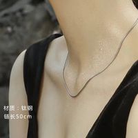 Simple Style Geometric Titanium Steel Plating Necklace 1 Piece sku image 6