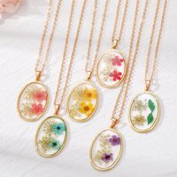 Casual Flower Alloy Resin Women's Pendant Necklace 1 Piece main image 1