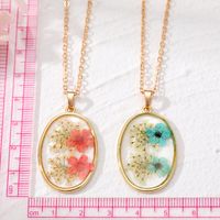 Casual Flower Alloy Resin Women's Pendant Necklace 1 Piece main image 5