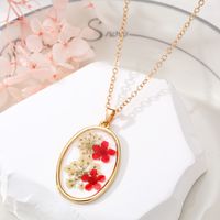 Casual Flower Alloy Resin Women's Pendant Necklace 1 Piece main image 2