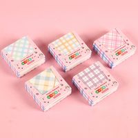 Cute Plaid Striped Note Box Note Paper Non-adhesive Notepad main image 5