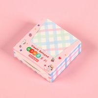 Cute Plaid Striped Note Box Note Paper Non-adhesive Notepad sku image 2