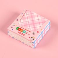 Cute Plaid Striped Note Box Note Paper Non-adhesive Notepad sku image 1