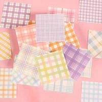 Cute Plaid Striped Note Box Note Paper Non-adhesive Notepad main image 2