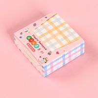 Cute Plaid Striped Note Box Note Paper Non-adhesive Notepad sku image 5