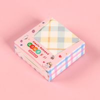 Cute Plaid Striped Note Box Note Paper Non-adhesive Notepad sku image 4