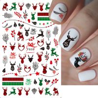 Cute Maple Leaf Flower Elk Paper Nail Decoration Accessories 1 Piece main image 5